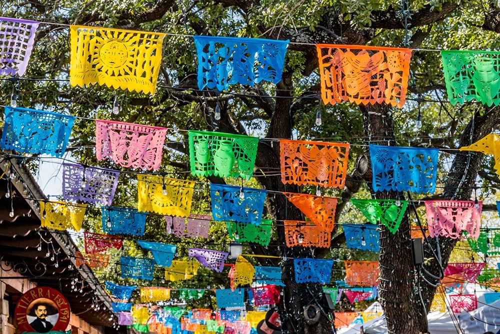 Mexican Market Square-Flags Symbols christmas paper decorations-San Antonio-Texas
